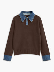 Sweter z kołnierzem 2 w 1
