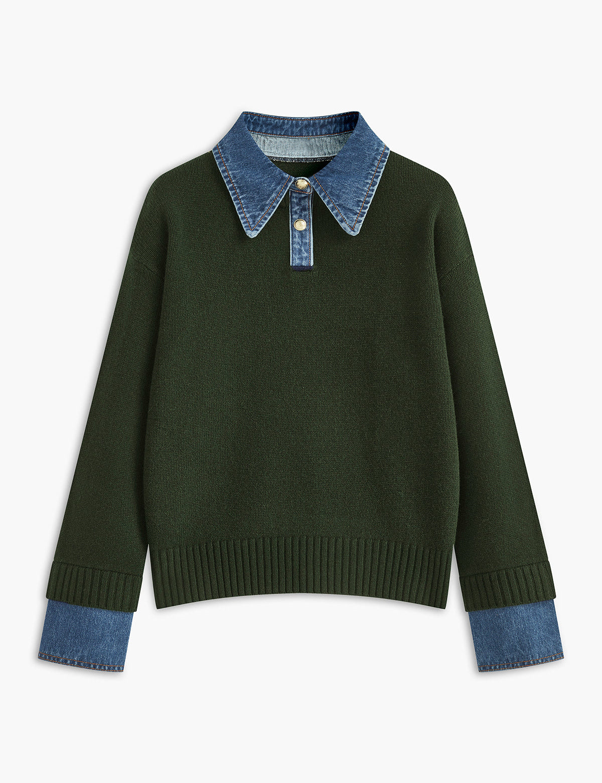 Sweter z kołnierzem 2 w 1