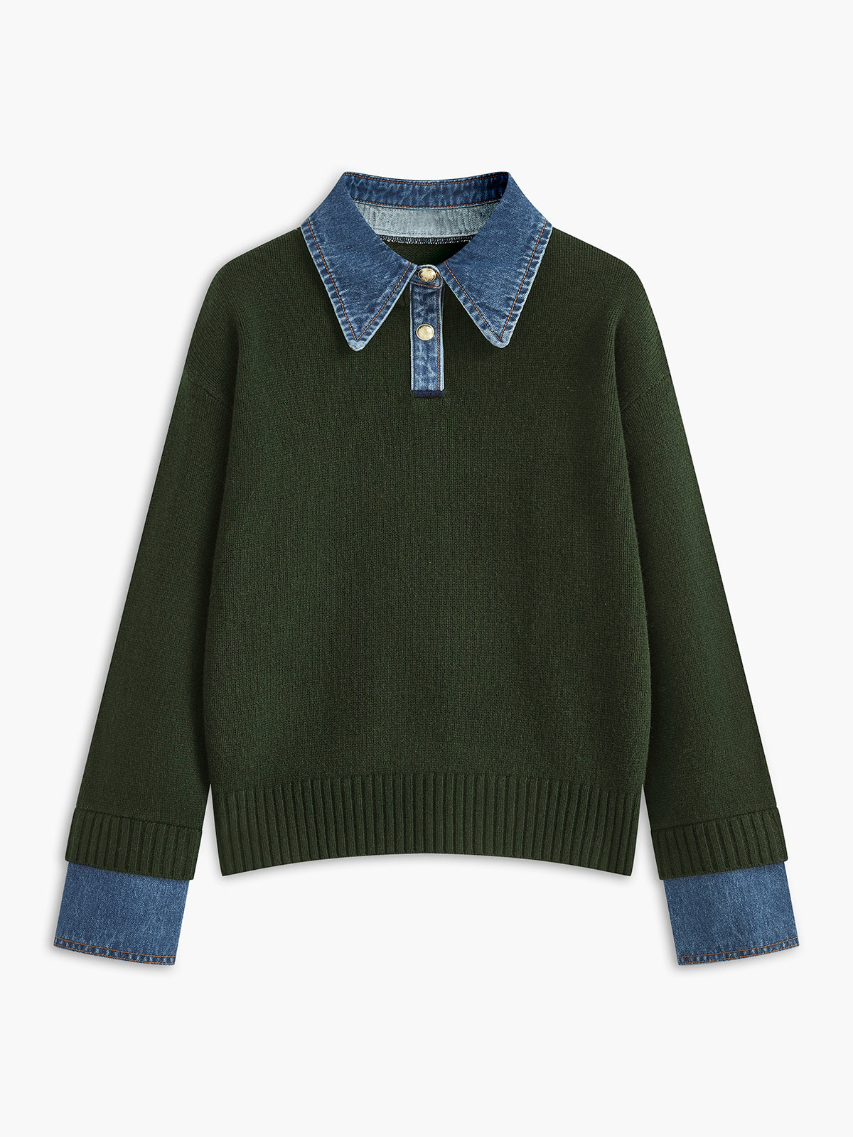 Sweter z kołnierzem 2 w 1