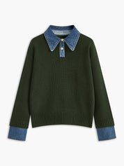 Sweter z kołnierzem 2 w 1