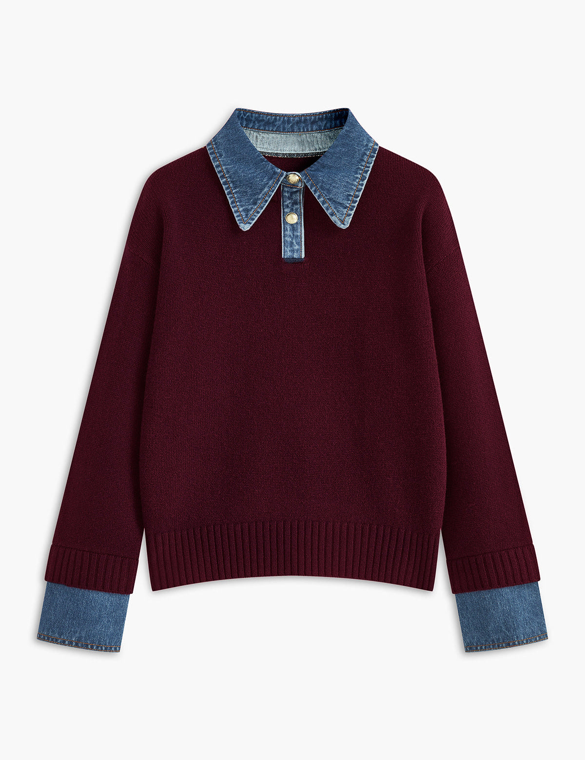Sweter z kołnierzem 2 w 1