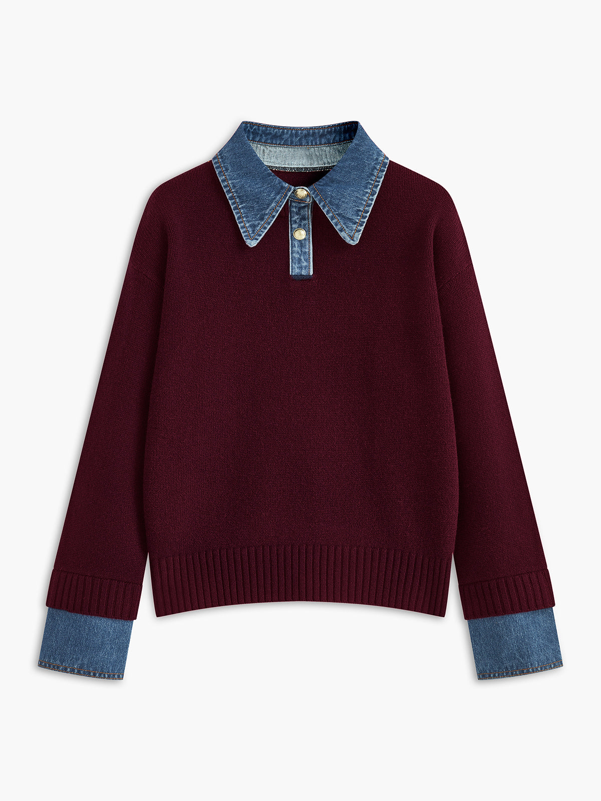 Sweter z kołnierzem 2 w 1
