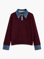 Sweter z kołnierzem 2 w 1
