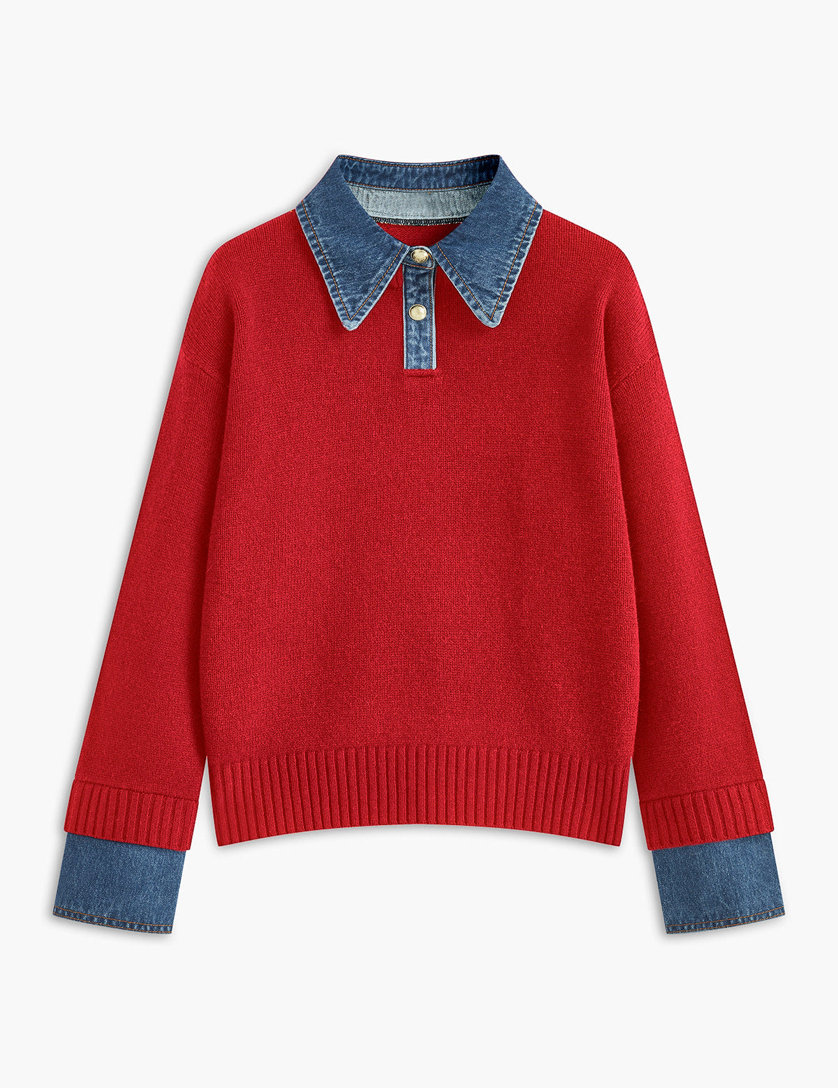 Sweter z kołnierzem 2 w 1