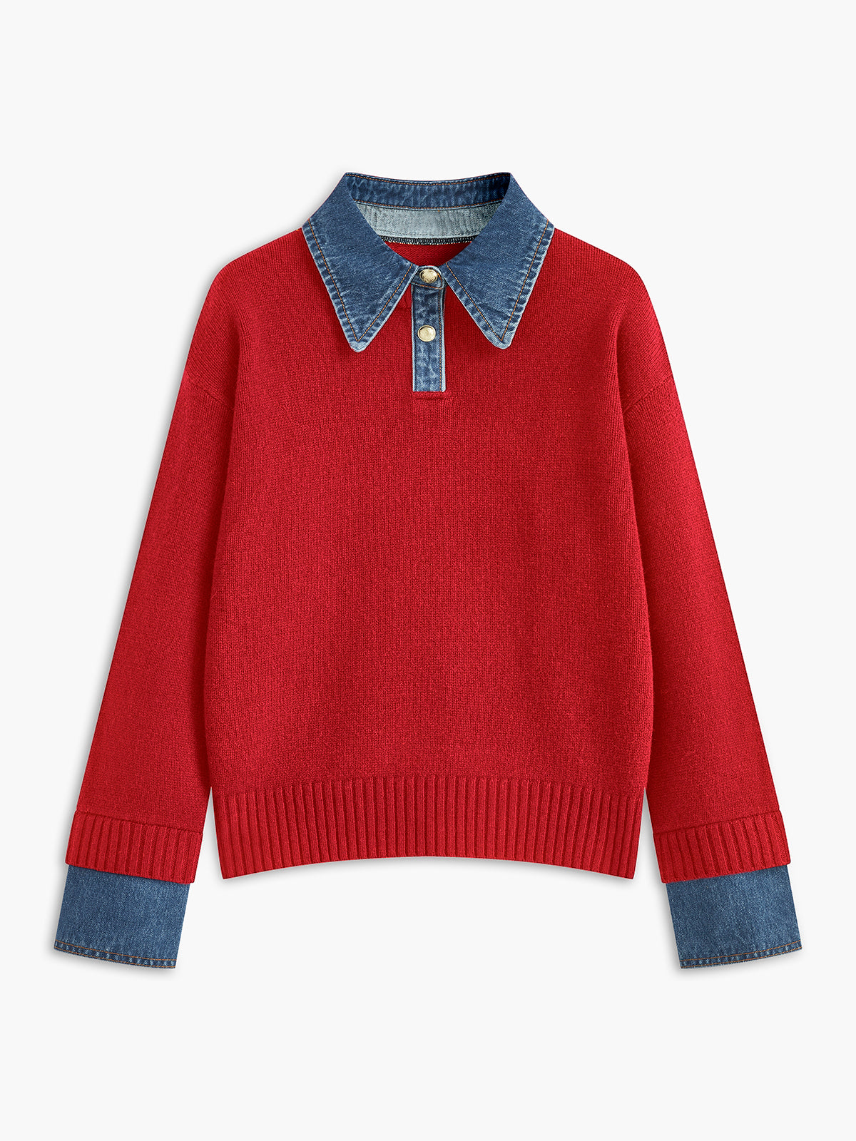 Sweter z kołnierzem 2 w 1