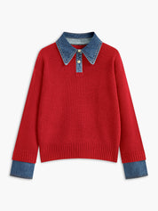 Sweter z kołnierzem 2 w 1