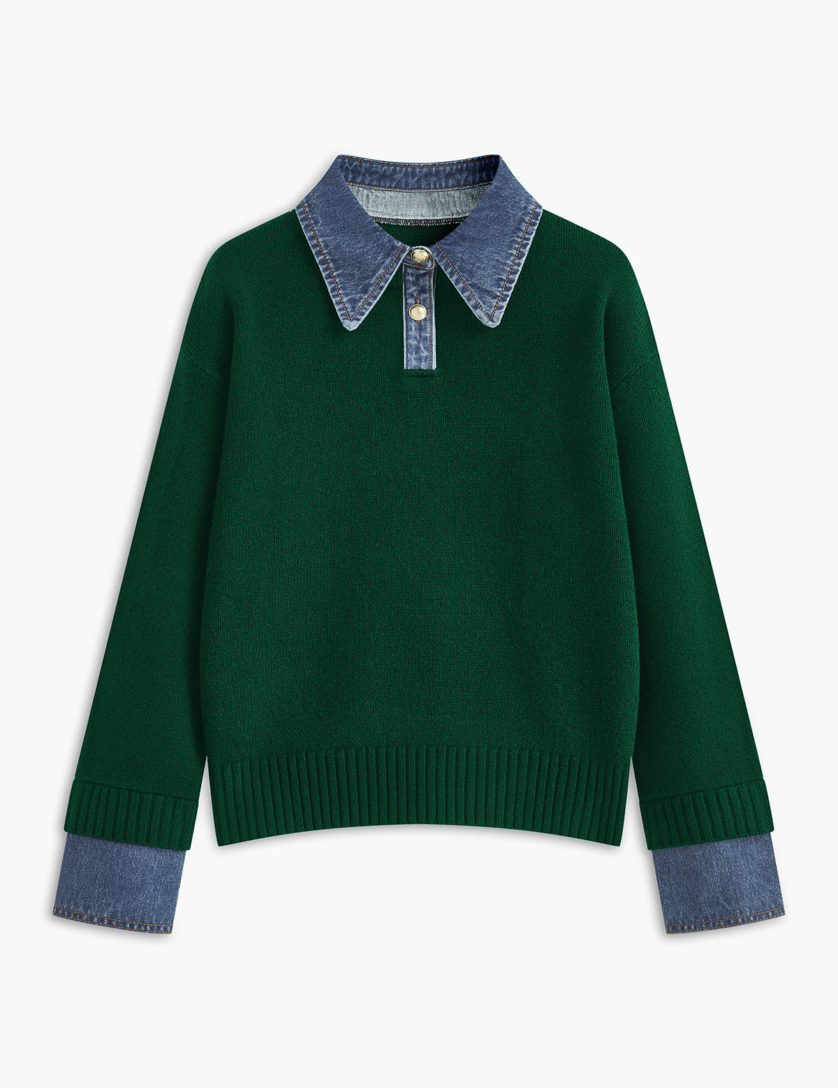 Sweter z kołnierzem 2 w 1