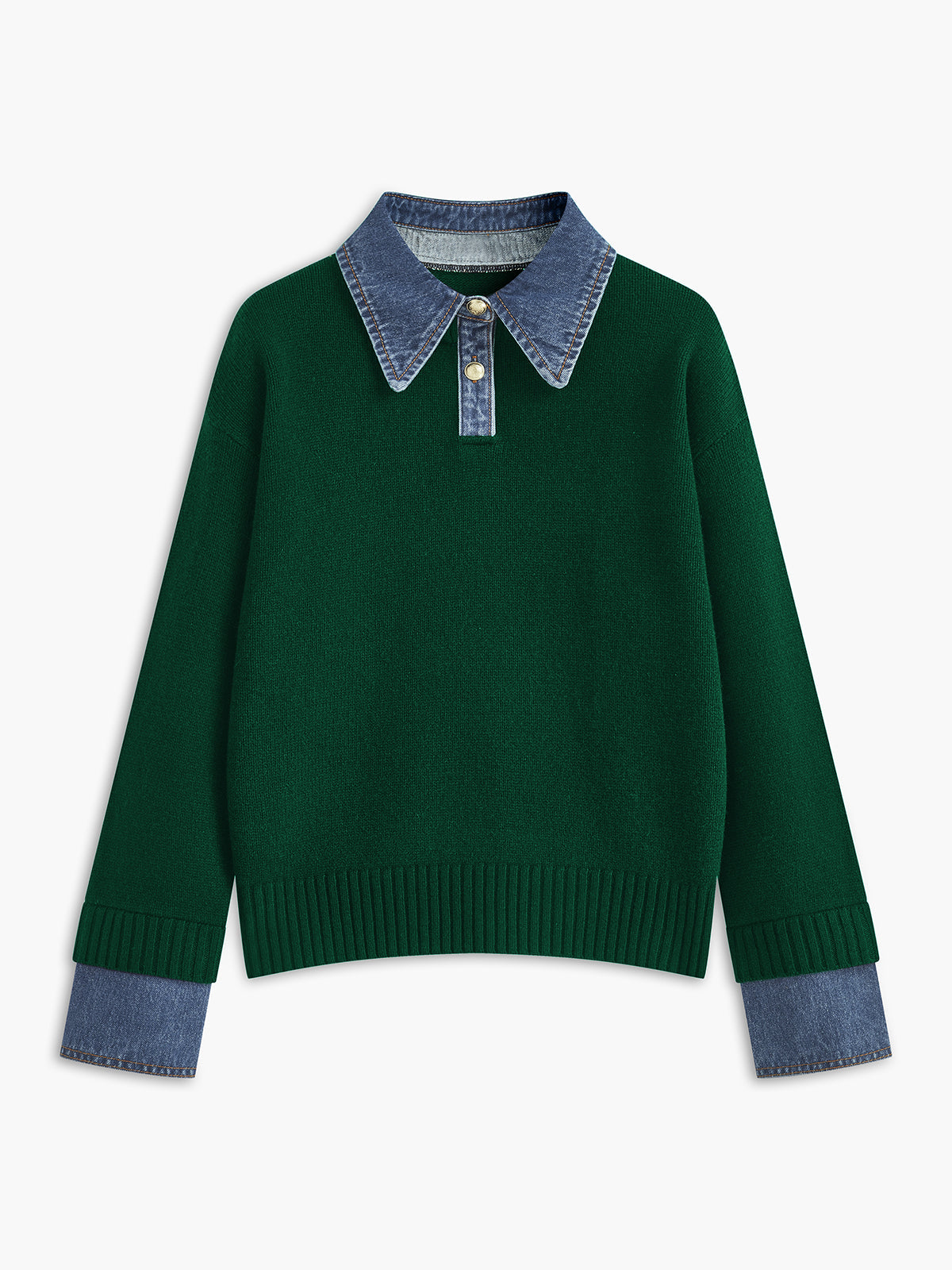 Sweter z kołnierzem 2 w 1