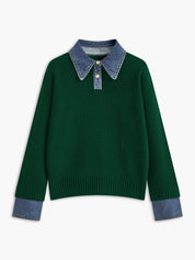 Sweter z kołnierzem 2 w 1