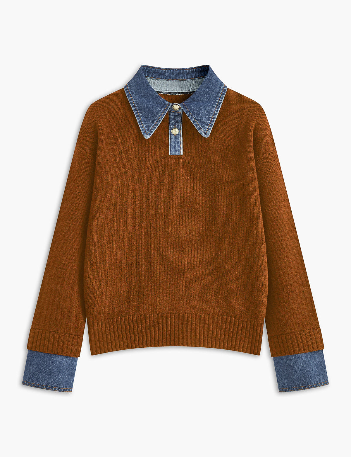Sweter z kołnierzem 2 w 1