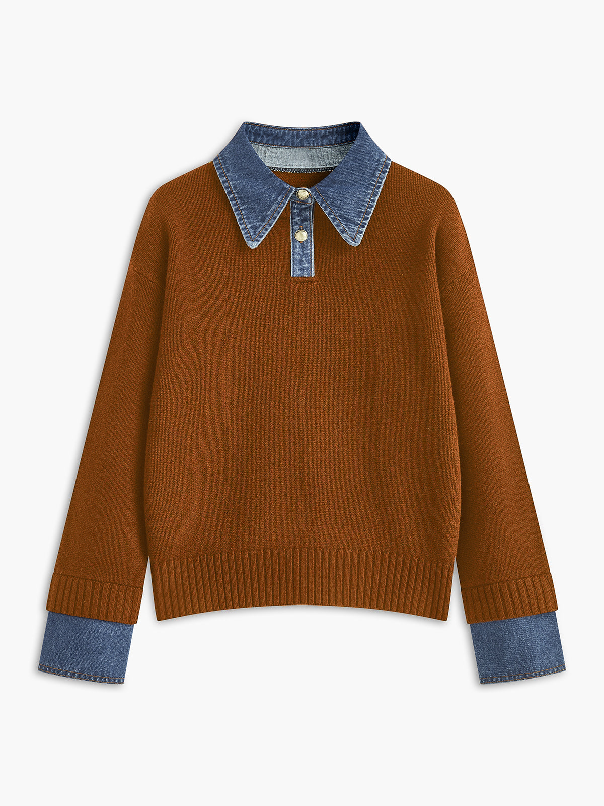 Sweter z kołnierzem 2 w 1