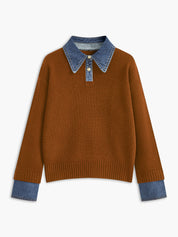 Sweter z kołnierzem 2 w 1