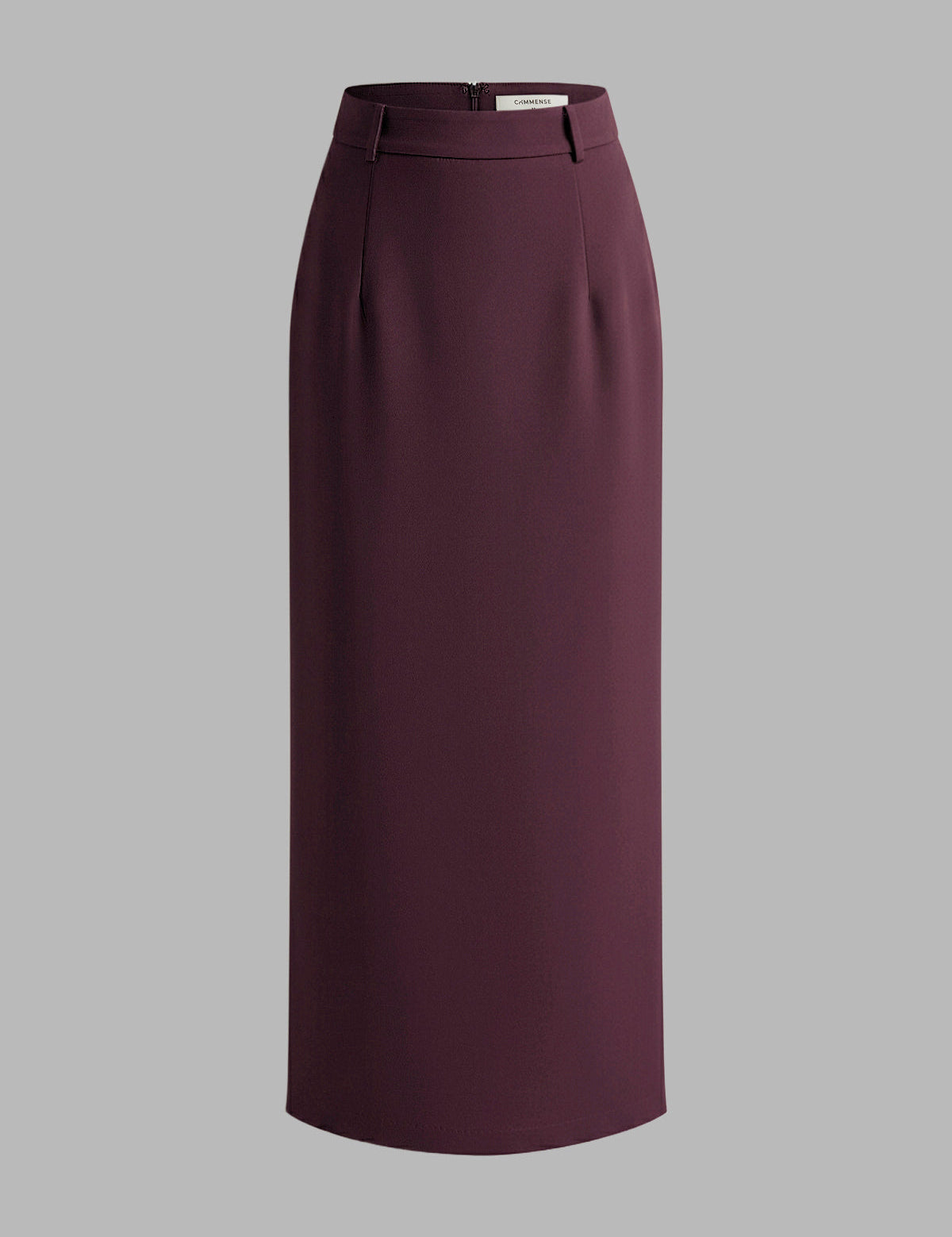 Elegancka Maxi Spódnica z Rozcięciem z Tyłu Bez Pasa