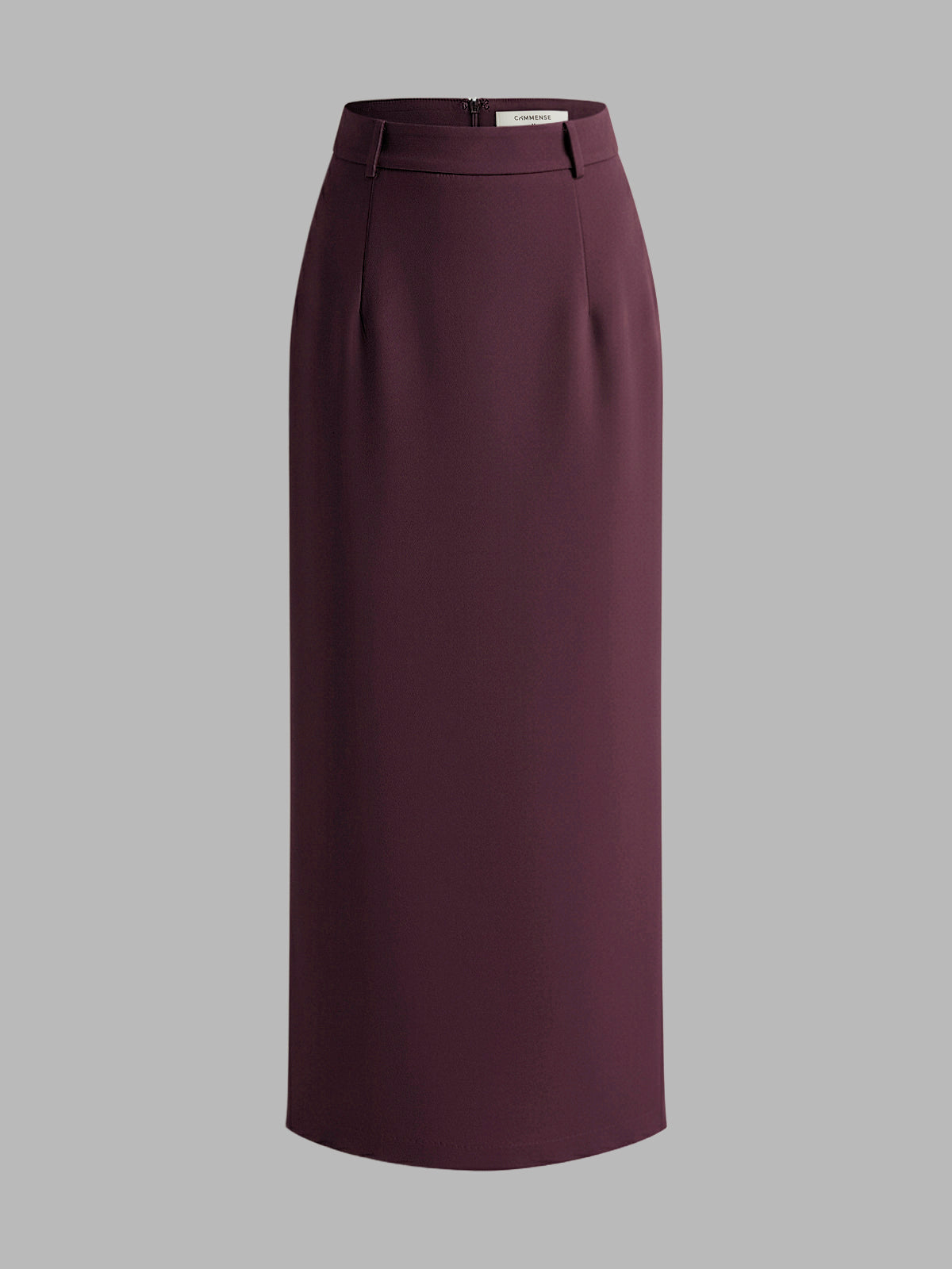 Elegancka Maxi Spódnica z Rozcięciem z Tyłu Bez Pasa