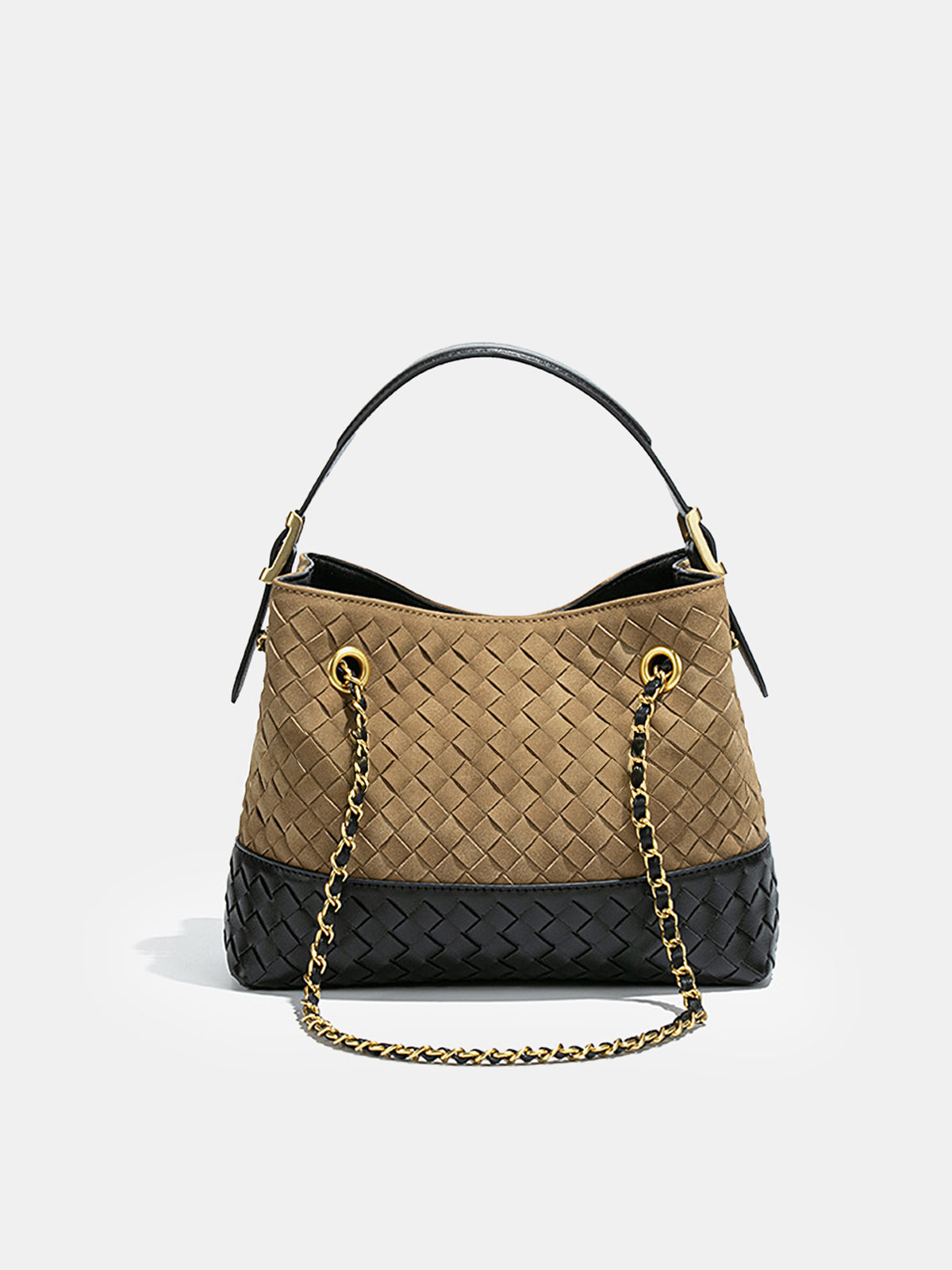 Torebka Hobo Wykonana w Dwu Tonacji