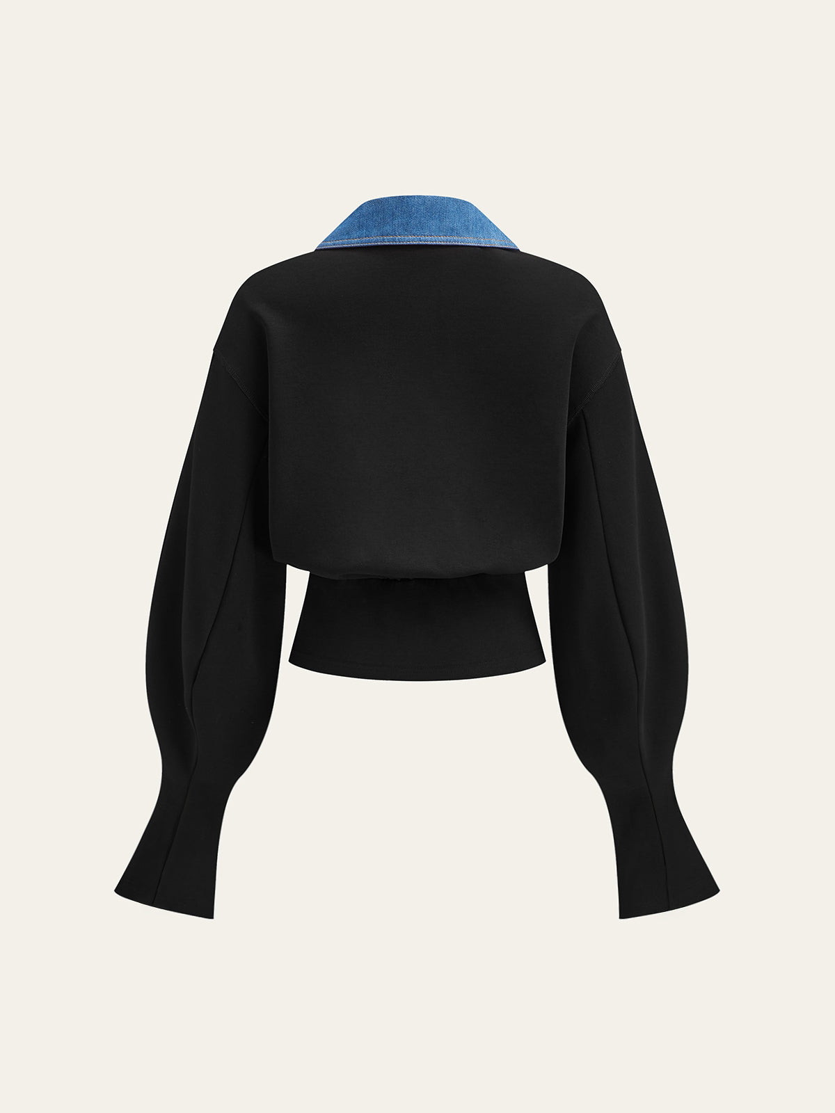 Sweter z guzikiem i denimu