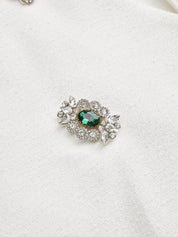 Jeweled Top z Krótkim Rękawem i Dekoltem w Serek