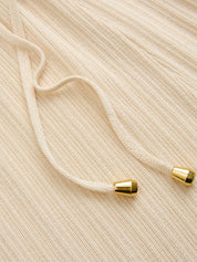 Zestaw polo z kontrastowym wykończeniem i spodniami na sznurki