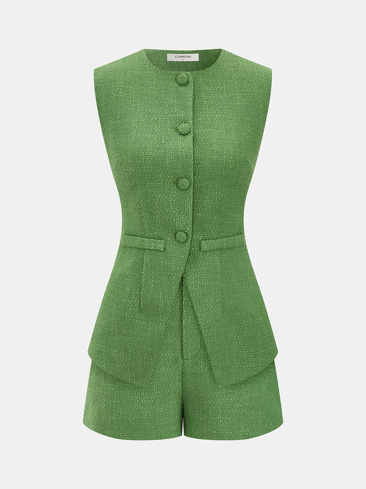 Kamizelka bez rękawów i szorty Tweed