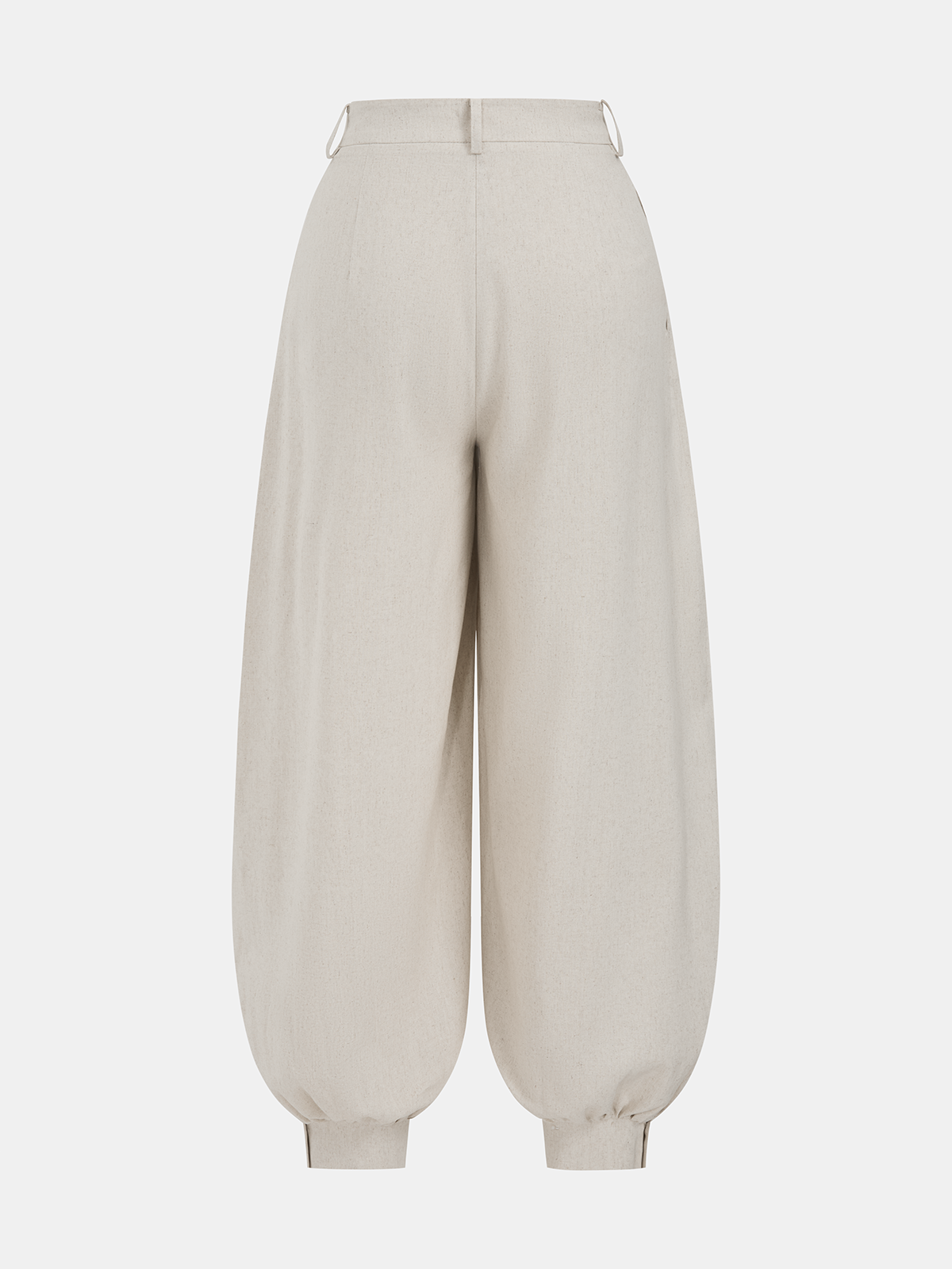 Spodnie balonowe z mieszanki lnu