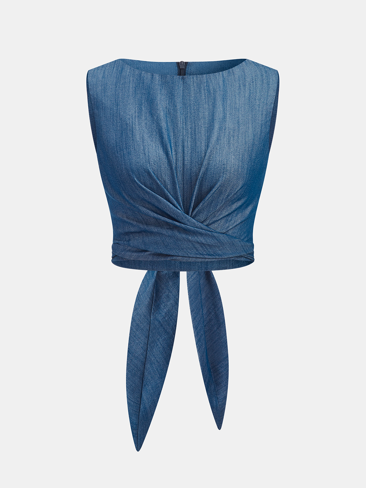Zestaw Crop Top z Krzyżowym Wiązaniem i Spodniami o Szerokich Nogawkach