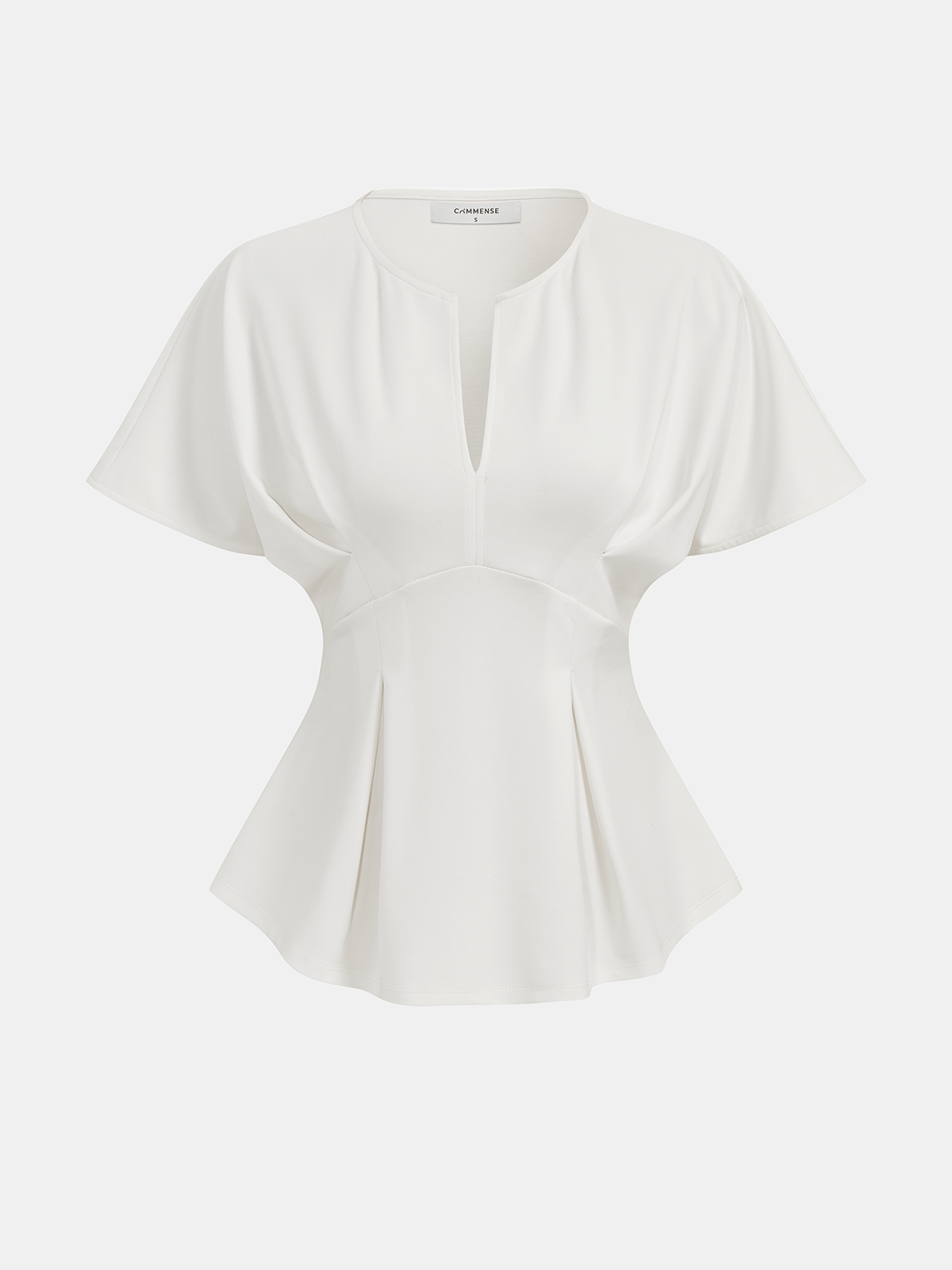 Bluzka Fitted z Peplum i Rękawem Dolman
