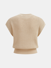 Sweter z dzianiny z rękawami na kapeluszu