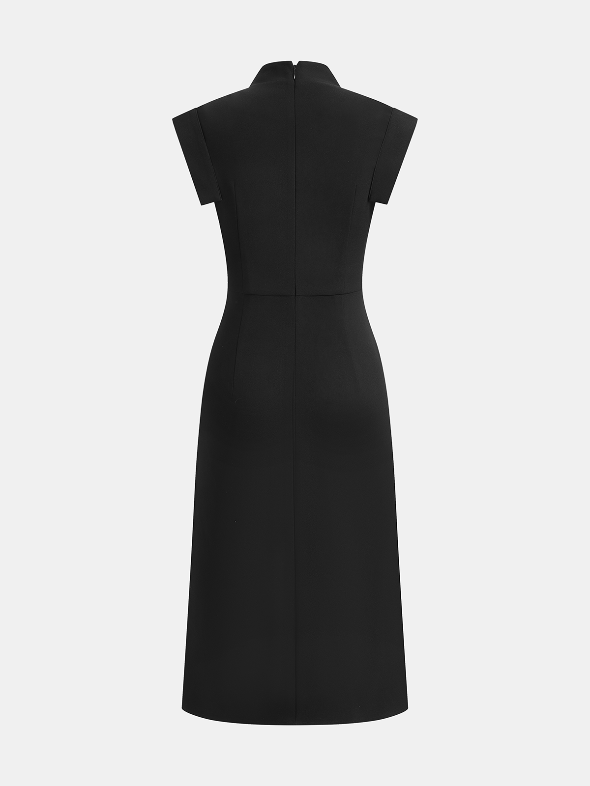 Sukienka midi bodycon bez rękawów z klamrą