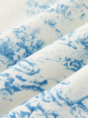 Zestaw kamizelki w print i spódnicy plisowanej