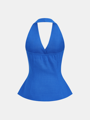 Kamizelka z Halter Neck i Zapięciem