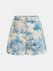Zestaw bezrękawnik i szorty w print w stylu toile