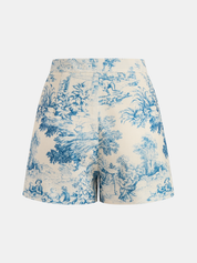 Zestaw bezrękawnik i szorty w print w stylu toile
