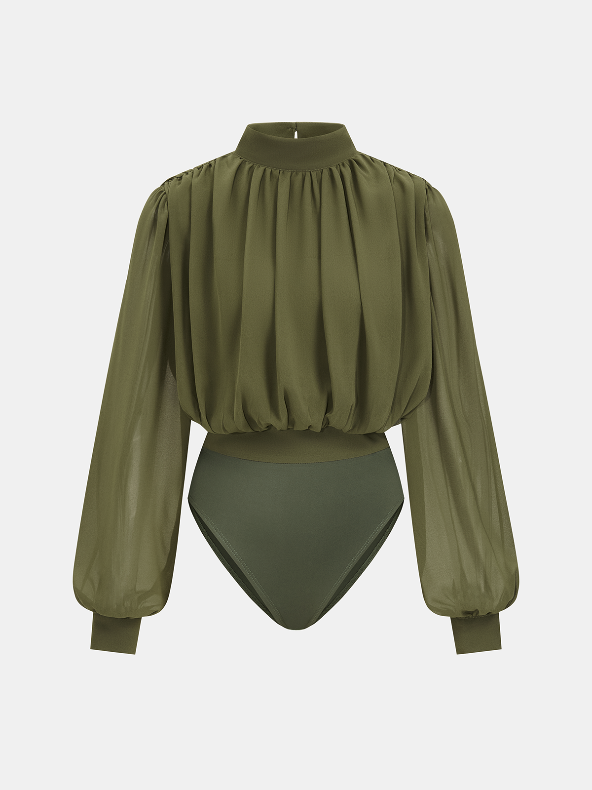 Bodysuit z półprzezroczystymi bufkami