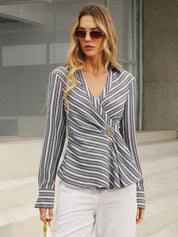 Koszula V-Neck w paski