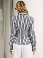 Koszula V-Neck w paski