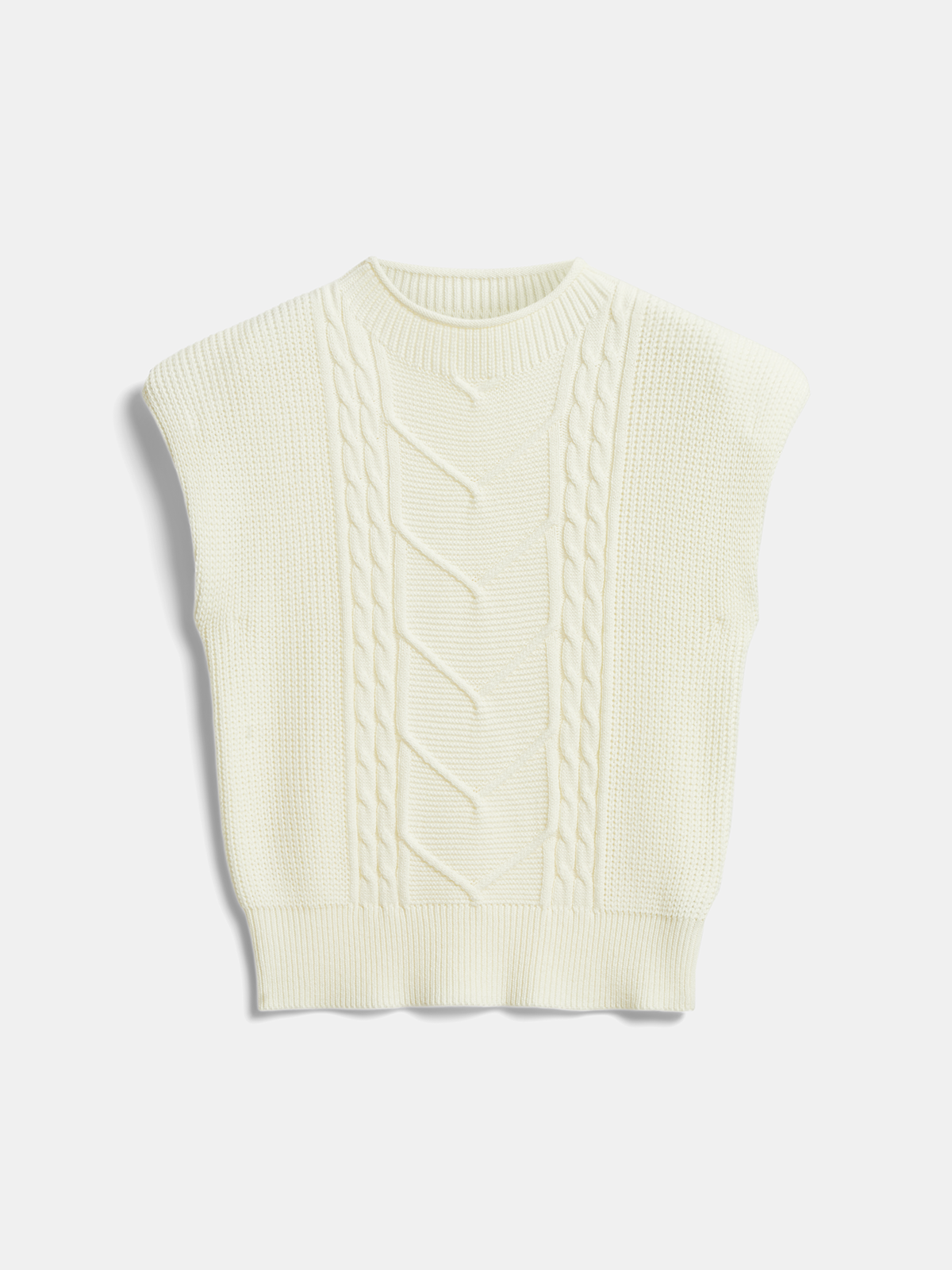 Gładki sweter bez rękawów
