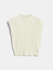 Gładki sweter bez rękawów