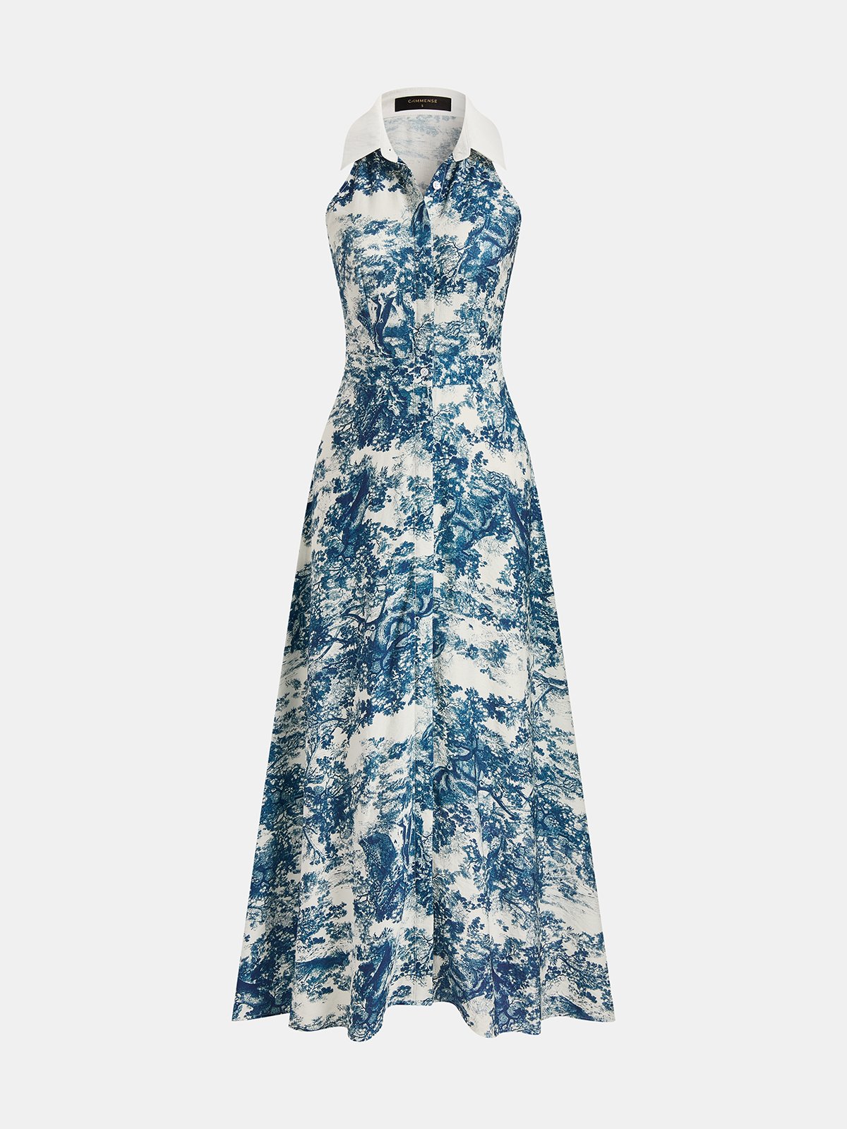 Sukienka maxi z guzikami w print w kwiaty