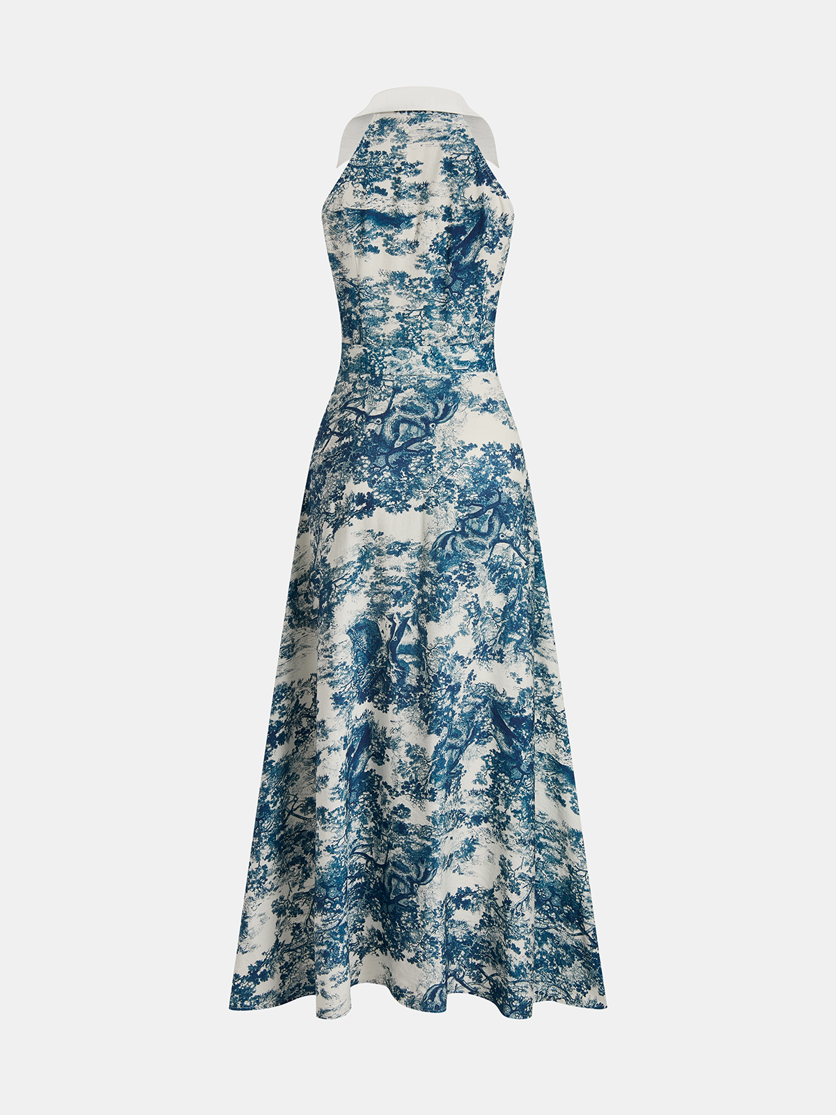 Sukienka maxi z guzikami w print w kwiaty
