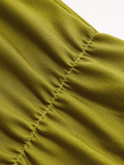 Zestaw Draped Crop Top & Ruched Maxi Skirt