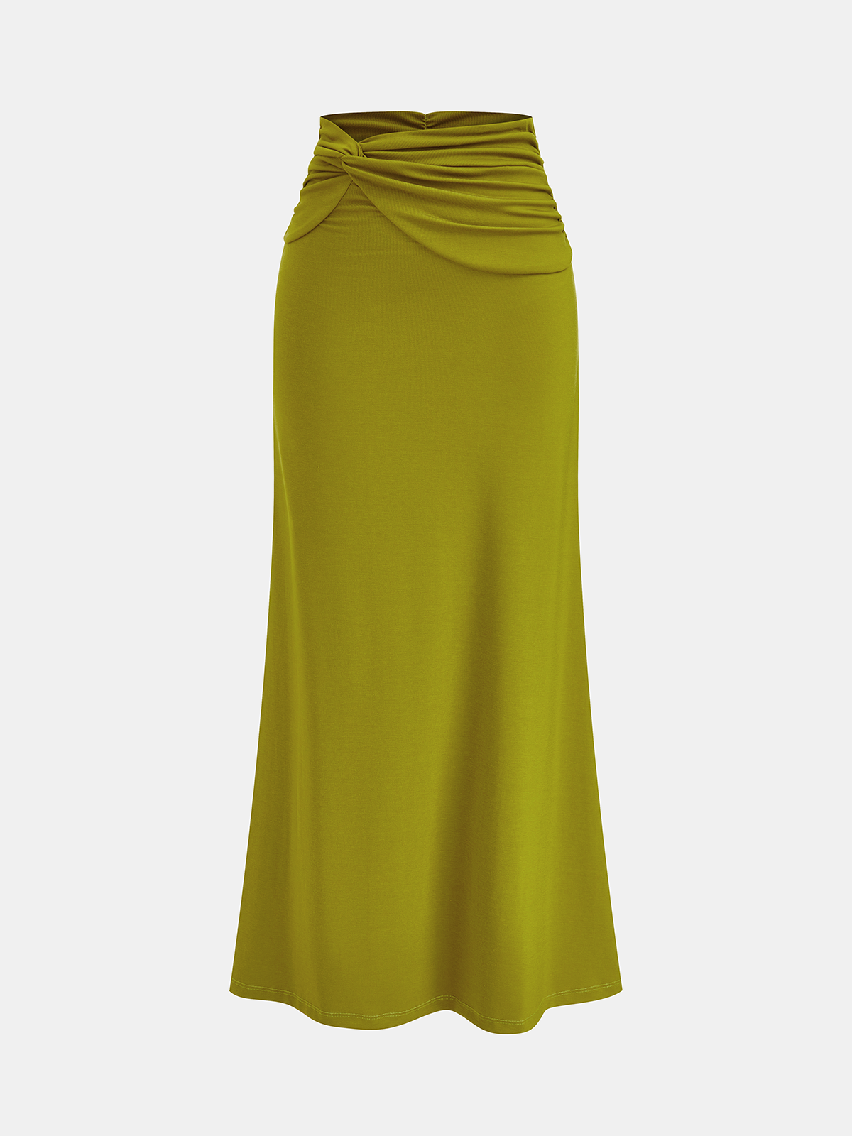 Zestaw Draped Crop Top & Ruched Maxi Skirt