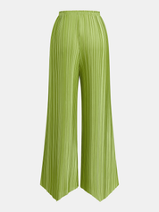 Zestaw topu z plisami na szyję i spodni