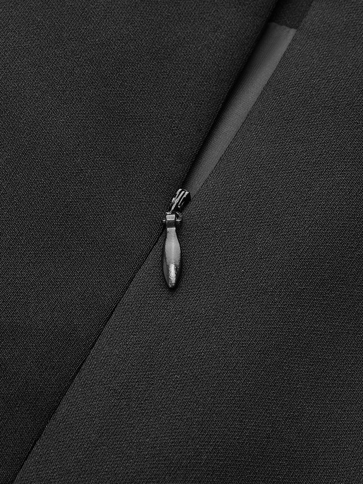 Sukienka Midi Bodycon bez rękawów z metalowymi detalami