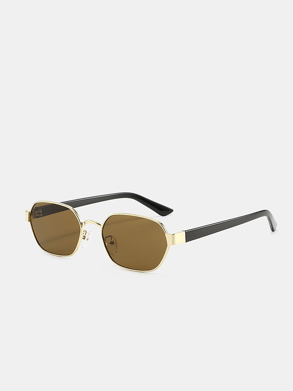 Vintage Prostokątne Metalowe Okulary Przeciwsłoneczne
