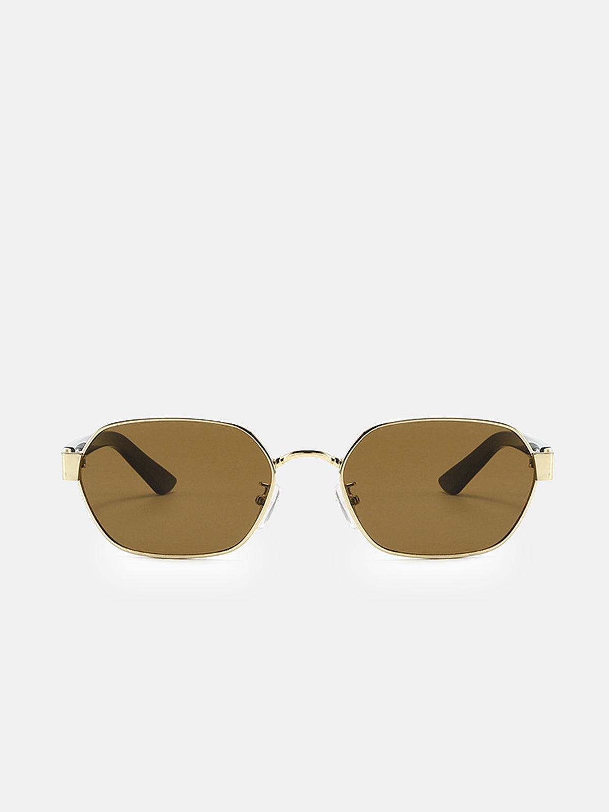 Vintage Prostokątne Metalowe Okulary Przeciwsłoneczne