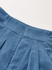 Casual Pleated Wide Leg Pants