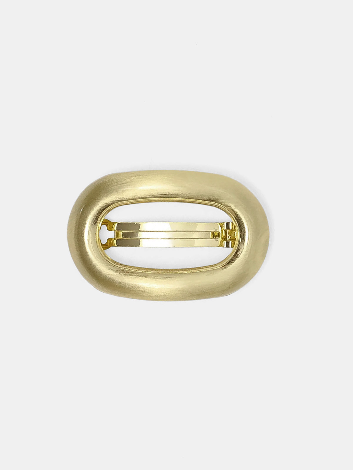 Minimalistyczna Owalna Metalowa Spinka do Włosów