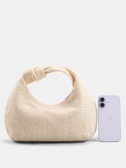 Skręcana Woven Straw Hobo Torebka