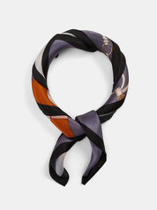 Luksusowy Szal Kwadratowy w Print 100% Jedwab