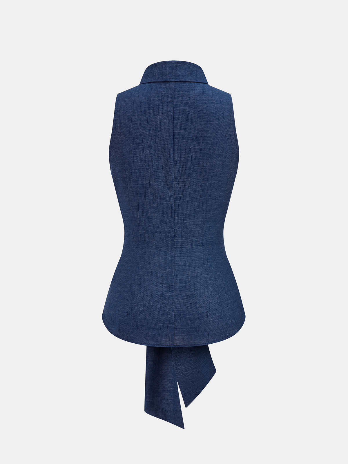 Top i spodnie z wiązaniem w pasie z imitacji denimu